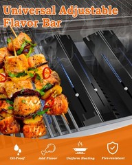 Adjustable Grill Heat Plates Shield 11.75-21 inch for Charbroil Grill Replace…
