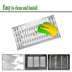 Boloda 18 5/8″ Stainless Steel Grill Heat Plates Shield Flame Tamer Ceramic R…