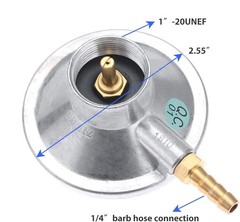 Low Pressure 1LB Propane Tank Gas Regulator Table Top Control Adjustable Valve