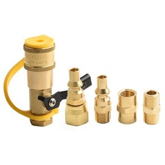 5x RV For Propane Quick Connect Adapter Hex Nipple Coupling Easy Connection