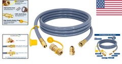 High-Capacity 12ft Natural Gas Hose for Efficient BBQ & Patio Use – Easy Install