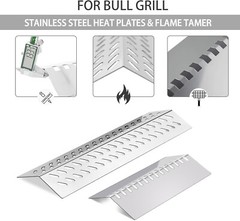Flame Tamer Heat Plates Burner Grill Replacement for Bull/Cal Flame/Lion Premium