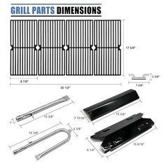 Grill Replacement Parts for Brinkmann 810-3660-S Grates, Heat Plate, Carry Over