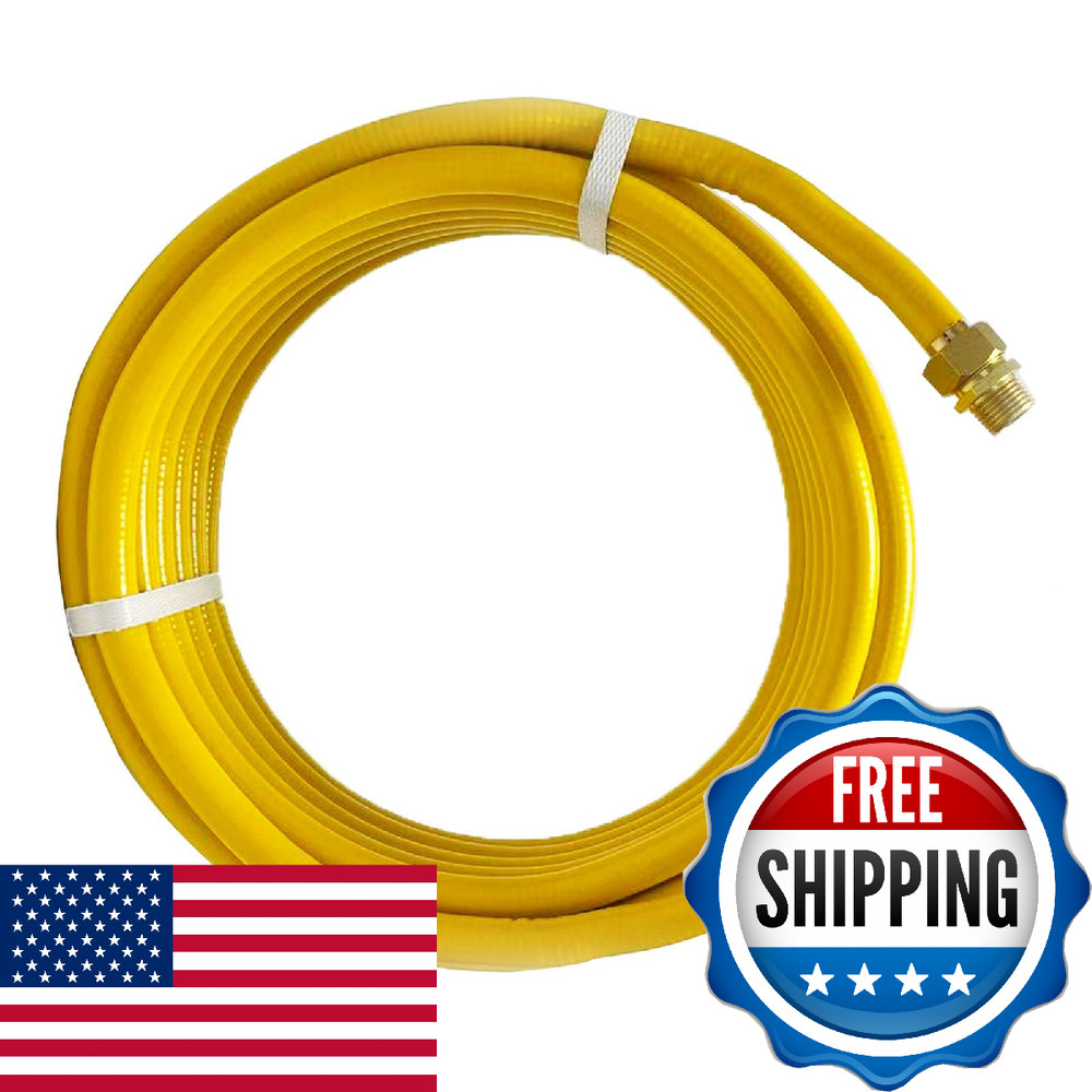Yarzelar 1/2 Inch CSST Gas Line Kit 33ft Corrugated Stainless Steel Flexible Hos