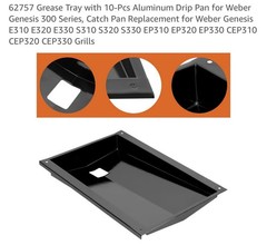 LS’BABQ 62757 Grease Tray with 7515 Catch Pan and 10-Pcs Aluminum Foil Liner …