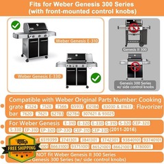Weber Genesis 300 Grill Parts Grates Flavorizer Bars Front Control Knobs