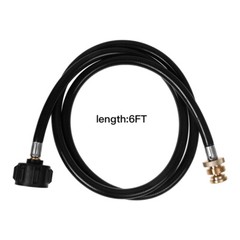 6FT QCC Propane Adapter Hose for Weber Q Gas Grill LP Tank 1lb to 20lb Converter