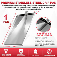SUB025 Drip Pan for Traeger Tailgater Drip Tray Traeger Junior Elite 20 Tailgate