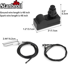 Fire Pit Push Button Ignition Kit with 2 Outlet and Ground Wire for Fire Pit …