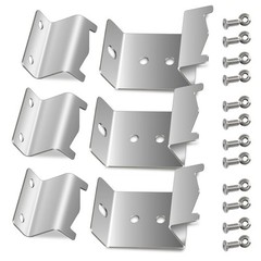 Stainless Steel Heat Plate Brackets Replacement for Chargriller Grills, Set of 6
