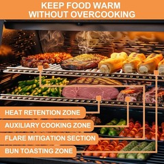 2-Pack Stainless Steel Grill Warming Rack for Masterbuilt 560 Charcoal Grill
