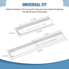 Universal Stainless Steel Adjustable Grill Heat Plates Heat Tents Heat Shield…