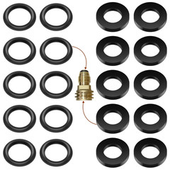 Propane Tank Gasket and 10 O-Rings for Soft Nose P O L Fittings