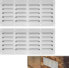 2 Pack Stainless Steel Venting Panel for Grill Accessory, 15″ by 6-1/2″ Stainles