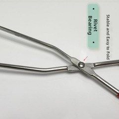 15 Inch Stainless Steel BBQ Tongs for Outdoor Charcoal Grilling and Cooking