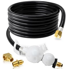 Hiorucet 24 FT F273684 Propane Hose with Regulator 24FT Hose, Black
