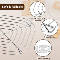 2PCS Crisper Stainless Steel Rack Compatible with Ninja Crispi Air Fryer, Gla…