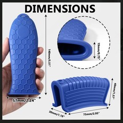 4 Pieces Silicone Hot Handle Holder Sleeve Set – Non-Slip, Heat Resistant Covers