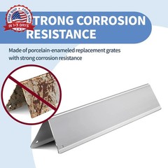 Stainless steel 2 Packs Grill Grates with 5 Packs Flavorizer Bars for Weber Spir