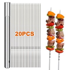 For Brazilian Barbecue Reusable Skewers No Spin Design 304 Food-Grade