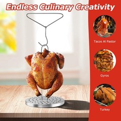 Stainless Steel Turkey Fryer Stand Kit,Turkey Rack,Vertical Turkey Roasting S…