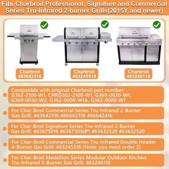 Durable 2-Pack Stainless Steel Grill Emitters for Charbroil TRU-Infrared Models
