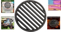 Cast Iron Bottom Fire Grate – 11 Inch Round BBQ Grill Grate Replacement, High…