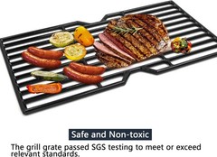 3-Pack Nonstick 16 7/8″ Cast Iron Grill Grates – Perfect for Charbroil and More