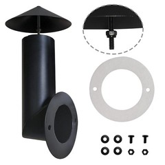 Steel Grill Smoke Stack for Traeger Pellet Grills with Chimney Cap and Gasket