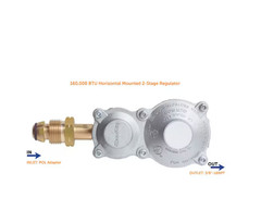 Propane Gas RV Regulator with POL Valve Connection 2-Stage