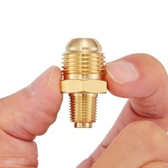 Litorange 3 PCS Propane Orifice Connector Brass 3/8″ Flare x 1/8″ MNPT,