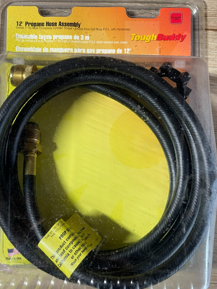Tough Buddy 12′ Propane Hose Assembly, Home, Lawn and Garden, Grilling