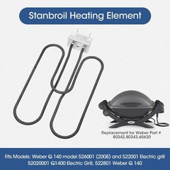 BBQ Grill Heating Element Replacement for Weber Q140, Q1400 Grills, Electric Hea