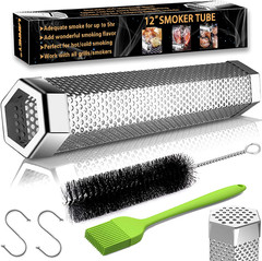 12″ Smoke Tube for Pellet Smoker – Stainless Steel Smoking Accessories