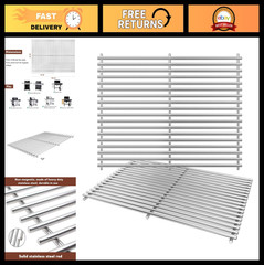Stainless Steel Grill Grates Replacement for Weber Spirit 300 & Genesis 700 Seri