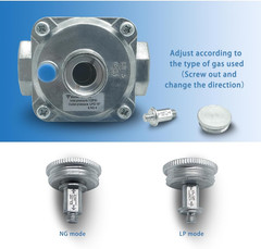 1/2 Inch Natural Gas Regulator for Grill, Natural Gas and Propane Convertible, 1