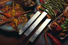 8 Kebab 1″ Wide Flat Skewers, Stainless Steel, No-Wood Handle, Koobideh Persi…