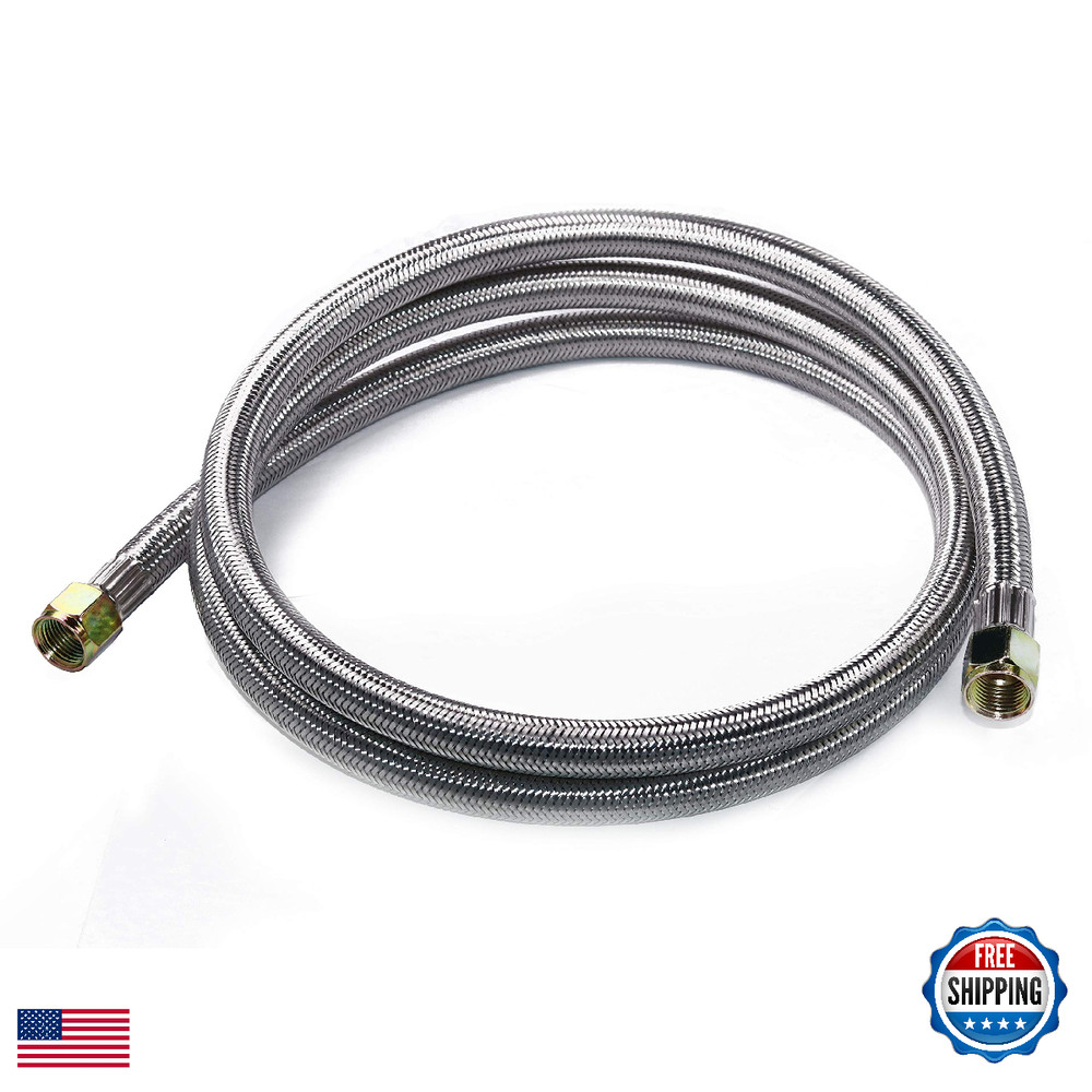 Dozyant 6 Feet Propane Hose Extension 3/8 Female Flare On Both Ends Stainless