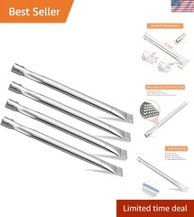 Durable Stainless Steel BBQ Grill Burner Tubes – 4 PC Set, Heat Resistant
