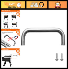 11″ Stainless Steel Grill Handle Replacement for Traeger Pellet Grills – Fits Ea