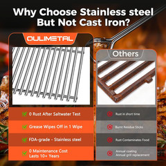 66089 Grill Grates for Weber Genesis 2 E-410/E-415/E-435, Grill Parts for Weber