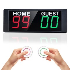 Portable Electronic Scoreboard with Remote Control, Digital Score Keeper, Timer