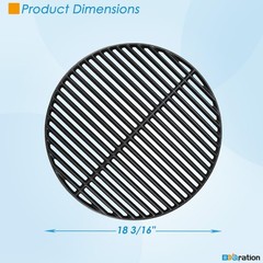 18 3/16″ Cooking Grate for Big Green Egg Large CIF999A Matte Cast Iron Grid G…