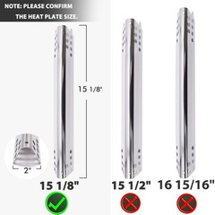 Grill Replacement Parts for 3 Burner Gas Grills – Stainless Pipe Burner, Heat Pl