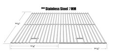 Replacement Stainless Grates For Twin Eagles TEBQ42RS-C, TEBQ42R-B, Gas Models