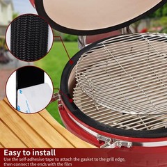 MRRCYUR Smoker Gasket Seal for Kamado Joe Big Joe Grill, 180 Inch High Temp