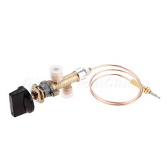 Gas Control Valve With Thermocouple 600mm Knob Switch M8 Thread Fireplace Grill