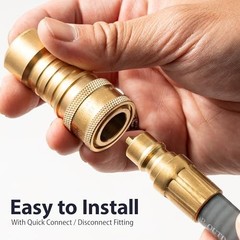 15FT 3/8″ ID Natural Gas Hose – Durable PVC Rubber, Quick Connect for Grills & H