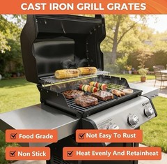 17.5″ Grill Grates for Weber Spirit 300/400&Spirit II 300 Series-Weber 7638 7639