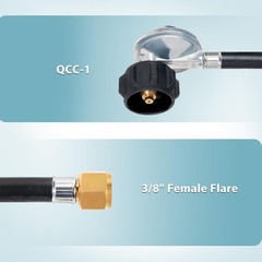 21″ Weber Propane Regulator Hose QCC1/Type-1 3/8″ Gas Grill Replacement Part